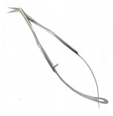 Ножиці очні за Ваннасом, зігнуті під кутом 60°, 180 мм, гострі Bio Tules Impex BTE-00828.2